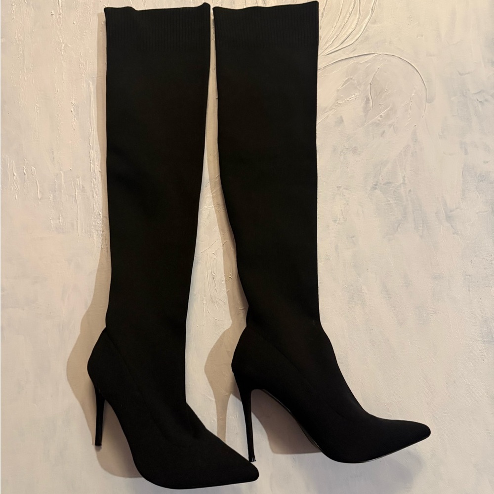 Fashion Nova Black Over the Knee Boots